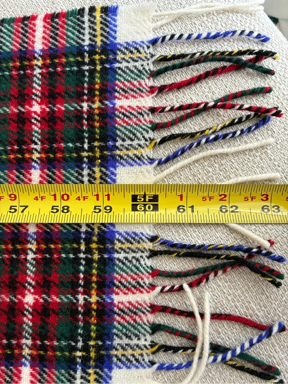 BLARNEY Woolen Mills Scarf Plaid Made in Ireland Wool